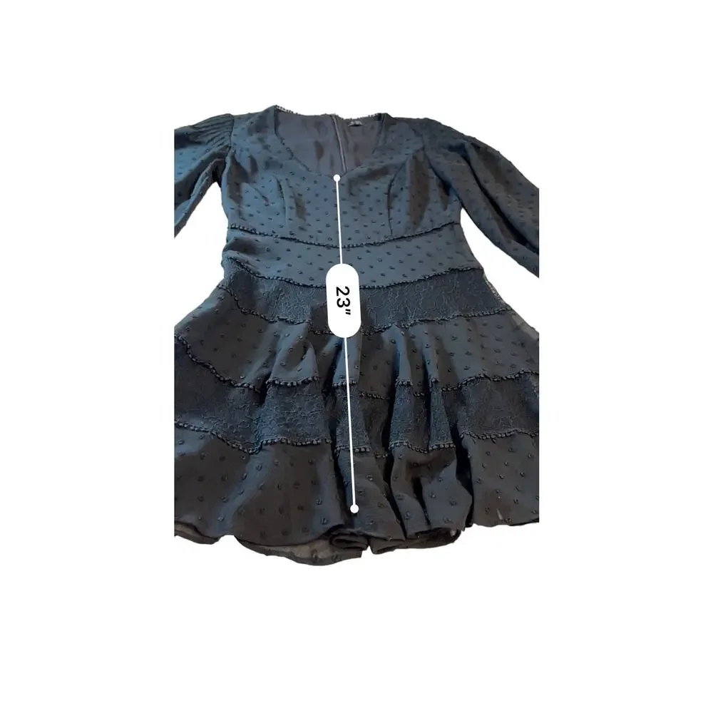 Bardot Black Mae Lace Dress - Size 6